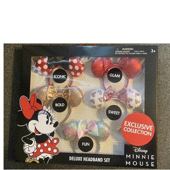 Disney Exclusive Collection Minnie Mouse Ears Headband Set of 5